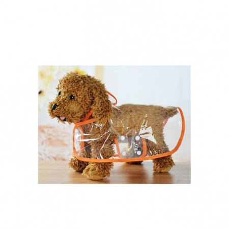 Îmbrăcăminte pentru câini - Pelerina de ploaie Inky Doggo ,pentru animalele de companie de talie mica,25 cm, portocaliu