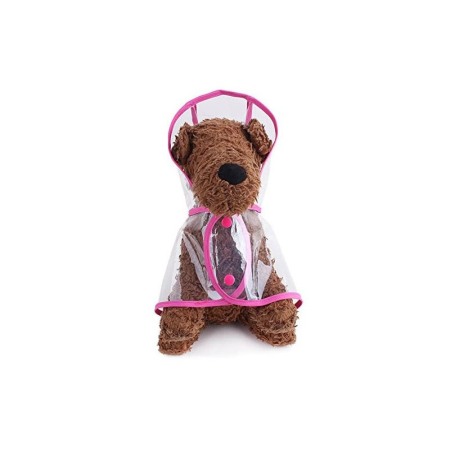 Pelerina de ploaie Inky Doggo ,pentru animalele de companie de talie mica, 25 cm , roz [1]