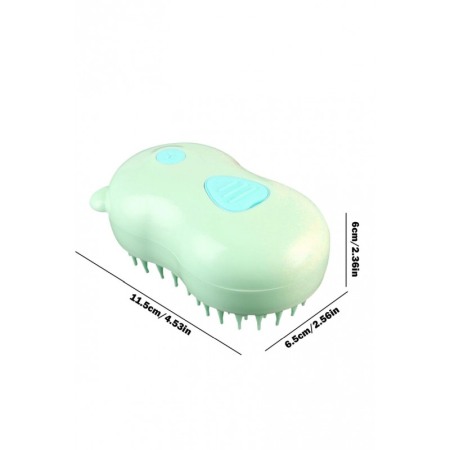 Perie cu abur 3 in1 FluffEase Doty® pentru animalele de companie, USB, curata, indeparteaza eficient parul si maseaza, verde [1]