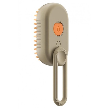 Perie cu abur 3 in1 FurSteam Doty® pentru animalele de companie, USB inclus, curata, indeparteaza eficient parul si maseaza, bej [3]