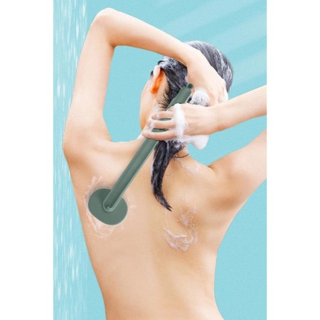 Perie de baie BodyWash, cu maner lung, spatiu pentru gel de dus, microfibre PBT, verde, 36x9 cm, Doty®️ [2]