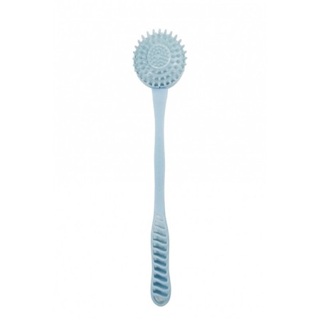 INGRIJIRE PERSONALA - Perie de baie din silicon WashyHand Doty®, cu maner, 2 capete, deisgn ergonimic, baby blue, 37 cm