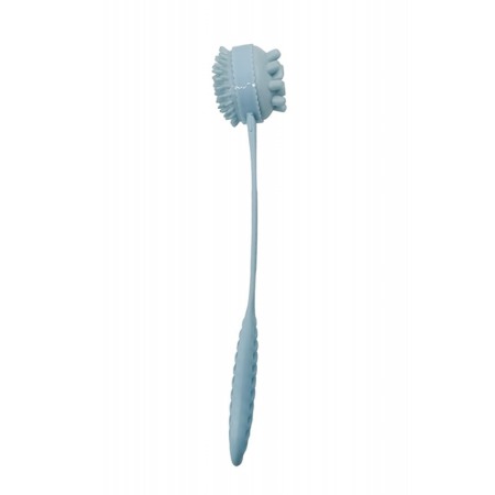 Perie de baie din silicon WashyHand Doty®, cu maner, 2 capete, deisgn ergonimic, baby blue, 37 cm [1]