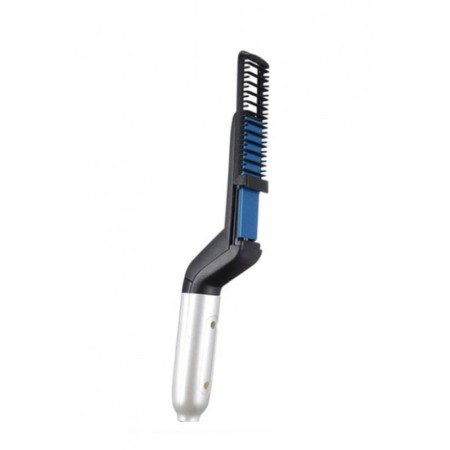 Pentru El - Perie electrica pentru barbati, indreapta parul si barba,incalzire rapida, usor de utilizat,maner simplu si ergonomic, alb/negru