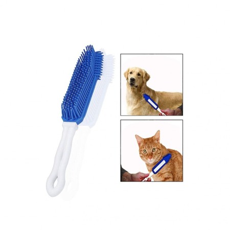 Perie multifunctional Multi Hair Remover, din silicon, pentru animale si suprafete, 26 cm, albastru, [4]