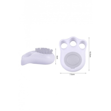 Perie pentru animale 2in1 PetSpa Doty®, pentru baie/periaj uscat, din silicon, recipient pentru sampon, gri [3]