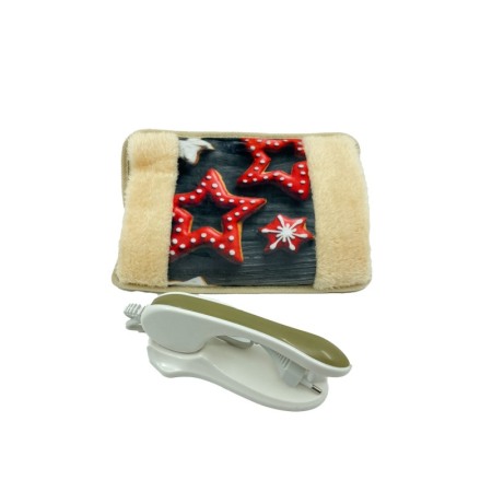 Perna cu incalzire electrica AquaTherapy, pentru tratarea durerilor locale, model cu turta dulce, crem, 18x25 cm [0]