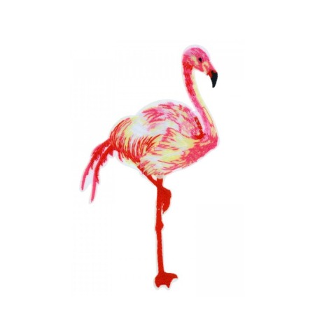 Acasa - Petic textil termoadeziv PatchON, brodat, pentru a stiliza un obiect vestimentar/ acoperi un defect, 15x8 cm, flamingo