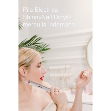 Pila electrica ShinnyNail Doty®, cu 5 rezerve, imbunatateste luciu natural al unghiei, USB inclus, alb [3]