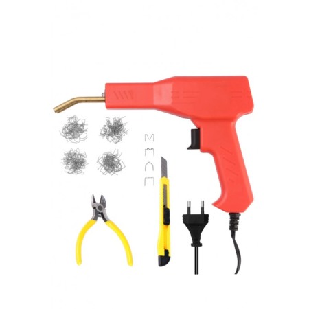 Pentru masina - Pistol de lipit plastic HotGlueGun, 200 capse de intarire, putere 50W, rosu, Doty®