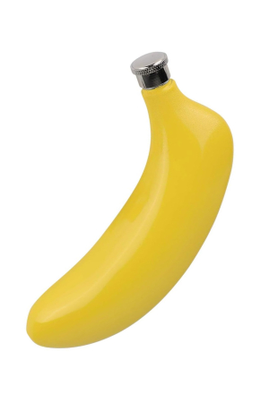 Plosca SlipSip®, portabila, design creativ, comic, forma banana, inox, 150ml, 17x6cm, galben [3]