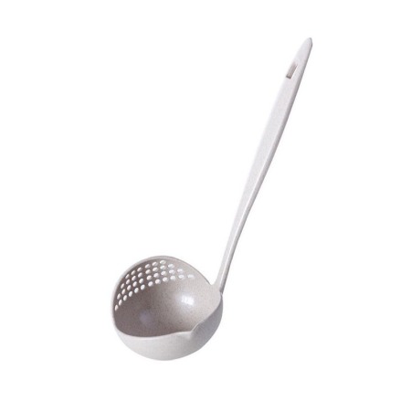 USTENSILE & ARTICOLE BUCATARIE - Polonic 2 in1 cu strecuratoare CoLadle Doty®, 28 cm, practic si usor de folosit, se poate agata, multicolor