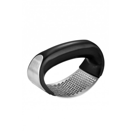 Presa manuala pentru usturoi GarlicTool, usor de utilizat si curatat, maner fix, inox, 10 cm, negru [3]