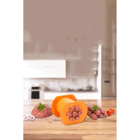 Presa manuala Sausage Press, pentru mici si carnati, 11x8 cm, portocaliu [1]