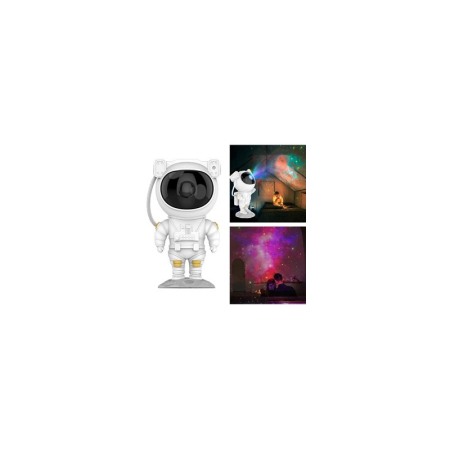 Proiector AstroGalaxy tip lampa de veghe, in forma de astronaut, 9 moduri, telecomanda si USB inclus, 22.5x10 cm, alb, Doty® [1]