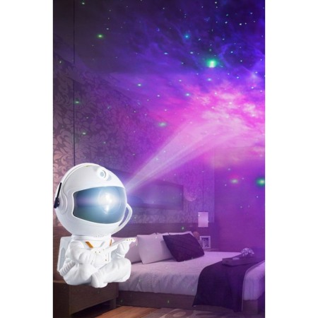 Proiector Guitar AstroGalaxy, lampa de veghe, 8 moduri de operare diferite, telecomanda si USB, 12.5x8.5 cm, alb, Doty® [2]