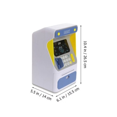 Pusculita automata pentru copii ATMBank Doty®, bancomat, depuneri, retrageri, card, simulare recunoastere faciala, cu baterii [6]