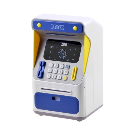 Pusculita automata pentru copii ATMBank Doty®, bancomat, depuneri, retrageri, card, simulare recunoastere faciala, cu baterii [5]