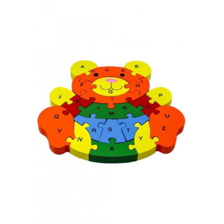 Puzzle din lemn ursulet alfabetic ,20 piese , multicolor , Doty [1]
