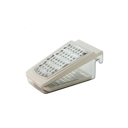 USTENSILE & ARTICOLE BUCATARIE - Razatoare 2 in 1 ChopGrater cu recipient si cu 2 lame diferite, pentru razuire fina si grosiera, 20x10 cm, alb galbui, Doty®