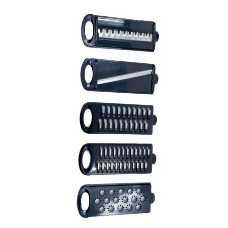 Razatoare multifunctionala 6 in 1 Fast Veggie, taie felii, monopera fina, otel inoxidabil, 6 lame incluse, culoare bej [2]