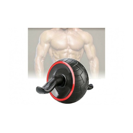 Roata pentru abdomene Six Pack Abs, manere antiderapante,negru/rosu [4]