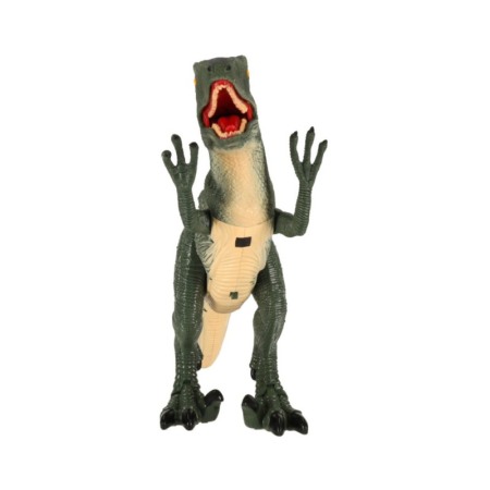 Robot de jucarie My Friend Velociraptor, dinosaur, lumini si sunete, cu telecomanda, design realist, 52x29.5 cm, verde, Doty® [1]