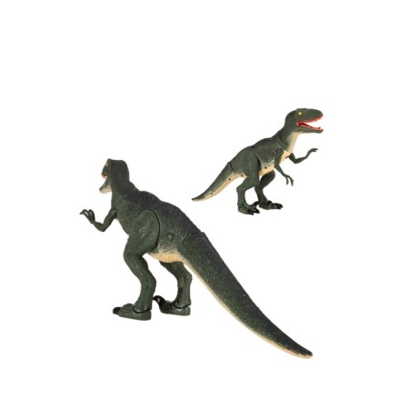 Robot de jucarie My Friend Velociraptor, dinosaur, lumini si sunete, cu telecomanda, design realist, 52x29.5 cm, verde, Doty® [3]