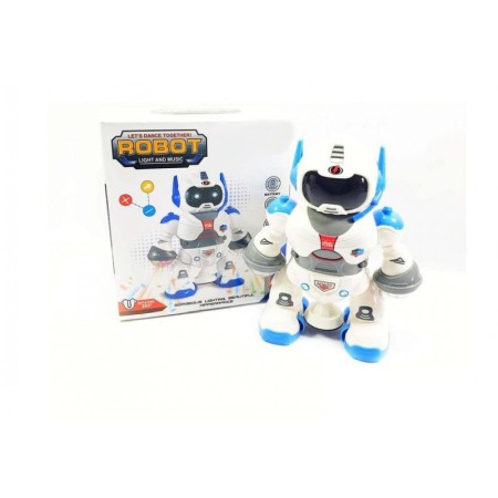 Robot de jucarie pentru copii Dancing WhiteBot,efecte luminoase si sonore,danseaza si canta,rotire de 360 de grade,design realis [2]