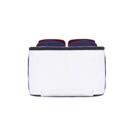 Rucsac cu bula de astronaut , buzunare frontale,  alb cu bleumarin , 36 cm , doty [1]