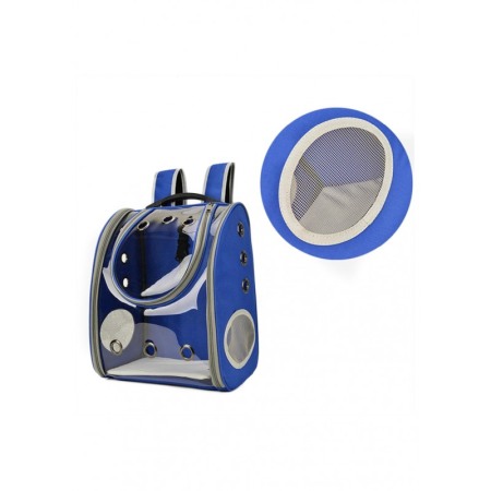 Rucsac full geam, pentru transportul animalelor de companie mici, albastru, 40 cm, Doty® [5]