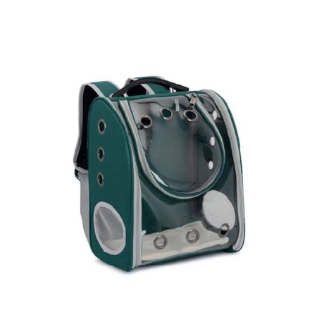 Rucsac full geam, pentru transportul animalelor de companie mici, verde, 40 cm, Doty® [1]