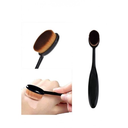 Set 10  pensule ovale pentru machiaj, peri naturali, materiale de calitate,codita ergonomica,negru, doty [6]
