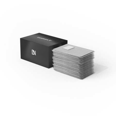 Set 100 bucati pad-uri SoakOFF Doty® pentru indepartarea ojei semipermanente sau a gelurilor, folie aluminiu/bumbac [1]