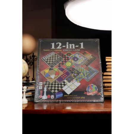 Set 12 in 1 jocuri de societate AllGamesIn Doty®, jocuri complete, interactive si educative, 16 cm dimensiune cutie [5]