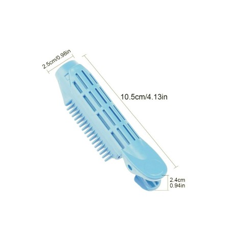 Set 2 Bigudiuri VolumeClip, pentru volum la radacina si stilizare, albastru deschis, 10.5x2.5 cm, Doty® [4]
