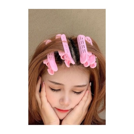 Set 2 Bigudiuri VolumeClip, pentru volum la radacina si stilizare, roz, 10.5x2.5 cm, Doty® [3]
