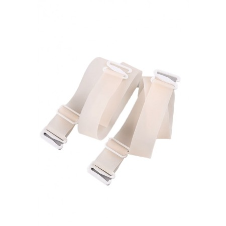 Aparate & Accesorii ingrijire personala - Set 2 bretele pentru sutien FashionBra, din silicon, 37x1 cm, reglabile, crem semi transparent, Doty®️