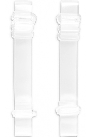 Set 2 bretele pentru sutien InvisibleBra, din silicon, transparente, 35x1.2 cm, reglabile, Doty [4]