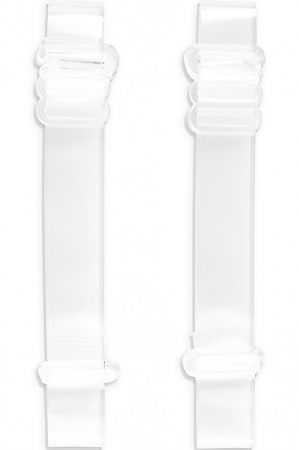 Set 2 bretele pentru sutien InvisibleBra, din silicon, transparente, 35x1.2 cm, reglabile, Doty [5]