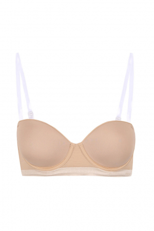Set 2 bretele pentru sutien InvisibleBra, din silicon, transparente, 35x1.2 cm, reglabile, Doty [1]