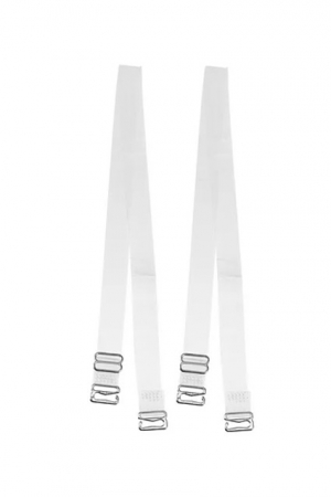 Set 2 bretele pentru sutien InvisibleBra, din silicon, transparente, cu detalii metalice 35x1 cm, reglabile, Doty [5]