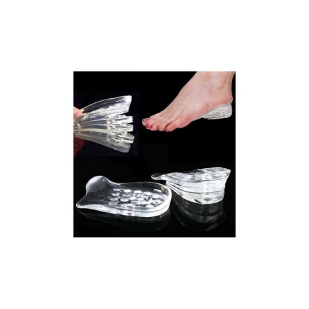 Set 2 bucati inaltatoare pentru incaltaminte, din silicon, 5 cm, imbunatateste postura, transparente, Doty® [2]