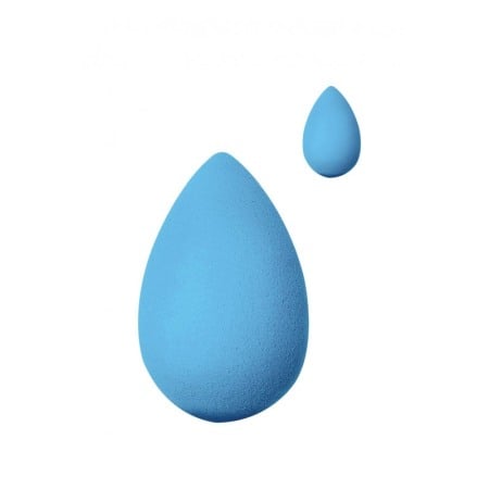 Aplicatoare si pensule machiaj - Set 2 buretei cosmetici Afrodita,design picatura,albastru