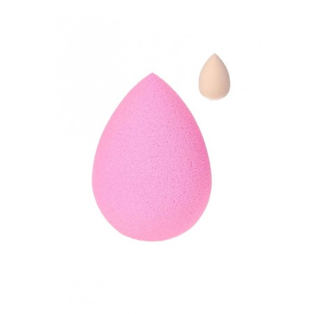Sanatate si Frumusete - Set 2 buretei cosmetici Afrodita,design picatura, aplicator fond de ten, usor de folosit si curatat, practic,roz/crem,doty