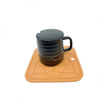 Set 2 suporturi pentru protectie termica HotPot , silicon, material de calitate, 18 cm, forma patrata, portocaliu [2]