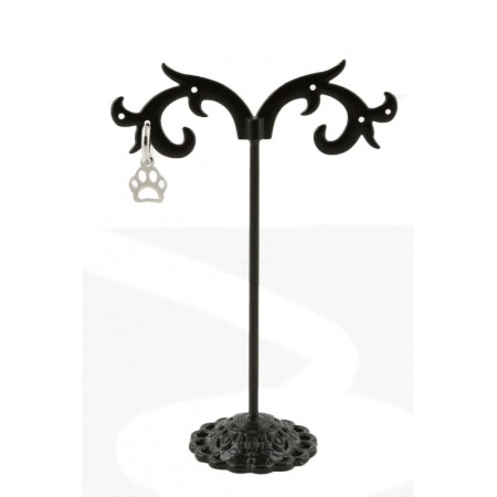 Set 3 suporturi metalice pentru cercei StandEar, multiple orificii, design minimalist, din metal, negru, Doty®️ [2]
