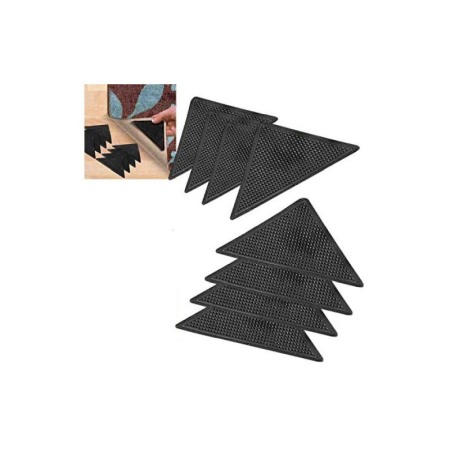 Set 4 benzi adezive anti alunecare Slippery Rugs ,pentru covoare, usor de utilizat, reutilizabile, forma triunghiulara, 17 x 10 [3]