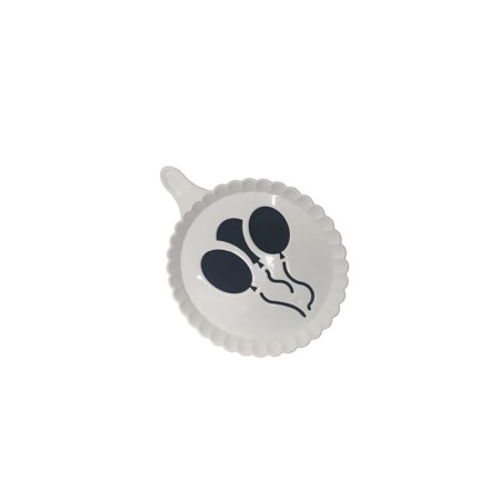 Set 4 forme de ornat cafea sau prajituri Arts II , din plastic, reutilizabile, usor de folosit si curatat, alb, 9 cm, Doty [3]