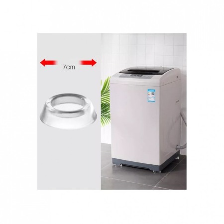 ARTICOLE PENTRU BAIE - Set 4 suporturi antivibratie FootPad, pentru masina de spalat si mobila, silicon, transparente, 7x2 cm